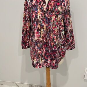 NYDJ Abstract Print Blouse